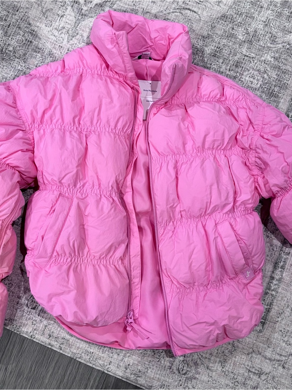 JoyLab Bubble Puffer Jacket in Hot Pink